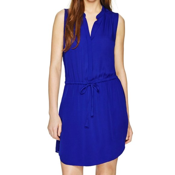 Babaton Benedict Silk Sleeveless Dress Blue XS EUC - Picture 1 of 9